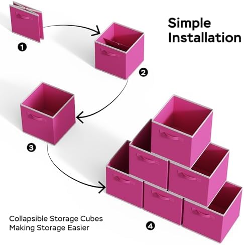 MAX Houser 6 Pack Foldable Fabric Storage Bins - Image 5