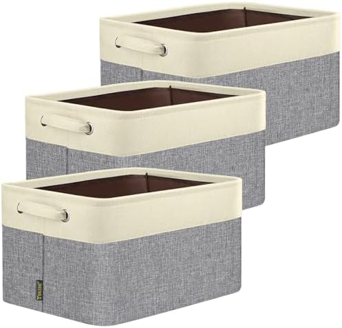 BALEINE 3 Pack Fabric Closet Storage Bins by BALEINE