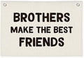 Brothers Make The Best Friends Banner, Boys Room Decor, Toddler Boy Linen by Wheatwin