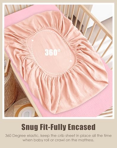 SWEET DOLPHIN 2-Pack Muslin Crib Sheets - Image 3
