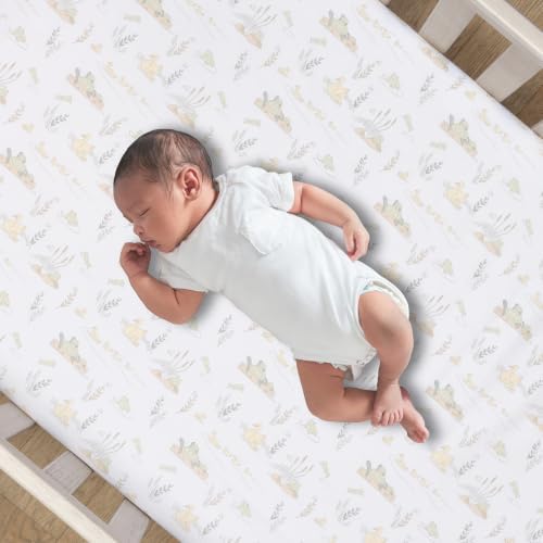 Lambs & Ivy Froggy & Friends Embroidered 3-Piece Baby Crib Bedding Set - Image 6