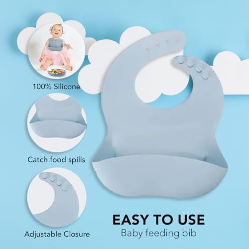 Silicone Baby Feeding Set Moon Gray Infant Tableware Collection - Image 6
