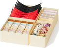 SpaceAid Underwear Drawer Organizer, 4 Pack Dresser Organizer Bins by SpaceAid