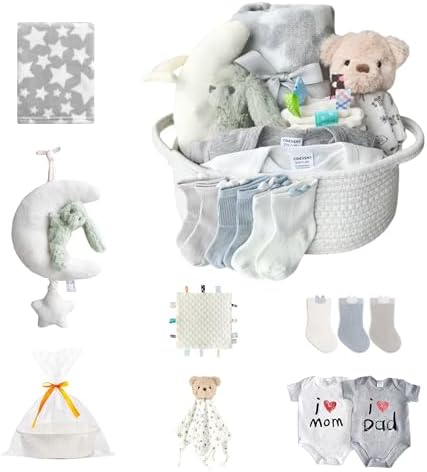 CREVENT Gift Set for Girls Boys -Diaper Caddy Organizer Basket by CREVENT