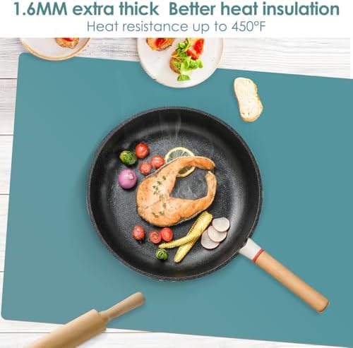 Extra Large Silicone Mat for Kitchen Counter 36" x 24" Silicone Table Mat for - Image 6