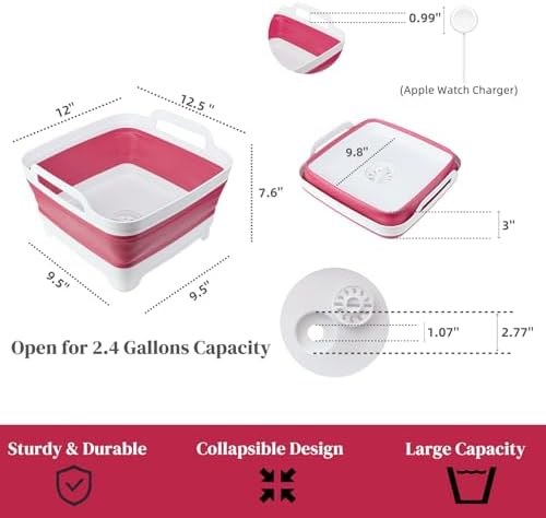 GIMWA 2.4Gal Collapsible Dish Basin - Image 2