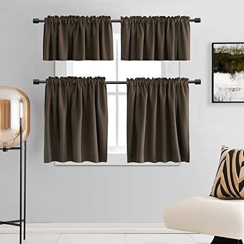 DONREN Brown Blackout Valances for Windows - Image 4