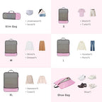 BAGAIL 4 Set/6 Set/8 Set Compression Packing Cubes Travel Accessories - Image 7