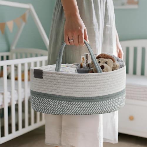 DECOMOMO Baby Caddy Organizer, Large Diaper Caddy Basket - Image 5