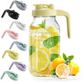 Mason Jar with Pour Spout Lid V-shaped, 2 Quart Iced Tea Pitcher Double Leak by miradexic