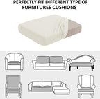 Water Repellent Couch Cushion Covers, Stretch Sofa Seat Slipcover Sets - Image 7