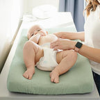 Konssy 100% Cotton Muslin Changing Pad Cover 2 Pack - Image 3