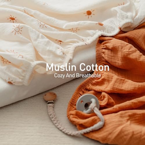 Gllquen Baby Muslin Bassinet Sheets 3pk, Soft Cotton Baby Sheet 33x17 - Image 4