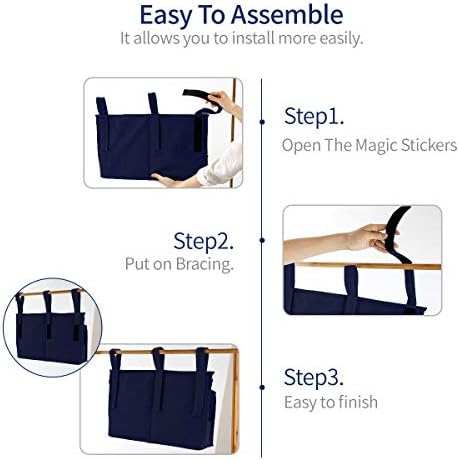 Bseash Bunk Bed Organizer, Bedside Caddy Hanging Bed Organizer Storage Bag 8 - Image 7