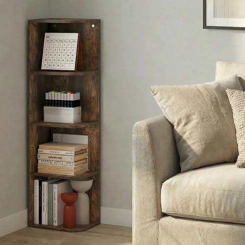 Furinno PASIR Book Shelf, 4-Tier Corner Bookshelf - Image 5
