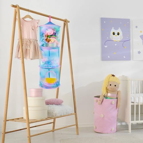 Basumee Hanging Stuffed Animals Storage, 2 Pack Mesh Plush Storage - Image 3