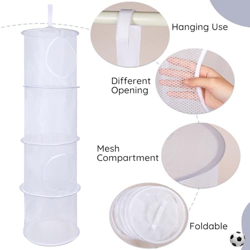Basumee Hanging Stuffed Animals Storage, 2 Pack Mesh Plush Storage - Image 3