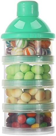 Accmor Formula Dispenser On The Go, 4 Compartments Stackable Formula Container - Image 4