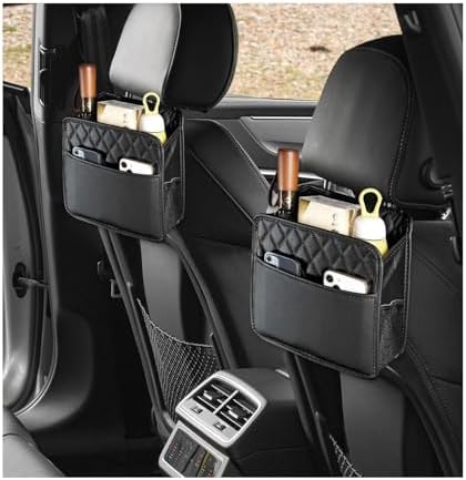 2PCS Car Seat Back Organizer, Waterproof Leather Hanging Backseat Organizer by Unknown
