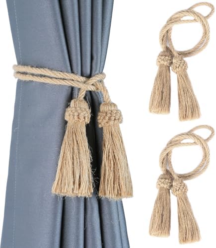 Curtain Tiebacks Handmade Curtain Holdbacks Rope by fenghuangwu