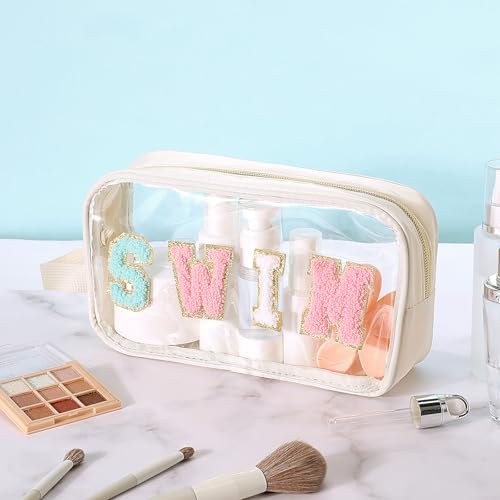 Kacctyen Swim Letter Clear Makeup Bags - Image 4