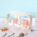 Kacctyen Swim Letter Clear Makeup Bags - Image 4
