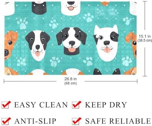 Bathtub Mat Non Slip 26.8x15.1In, Dogs Bath Mat - Image 4