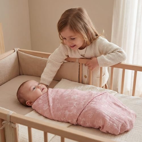 Muslin Swaddle Blankets for Newborn, Cotton Receiving Blanket - Image 4