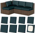 8Pcs Outdoor Cushion Covers, Stretch Patio Furniture Couch Chair Slipcovers by VORSHAPE