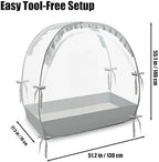 PandaEar Pop Up Crib Tent to Keep Baby from Climbing Out, Breathable Crib Net - Image 3