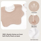 Bearmoss Baby Bibs for Drooling & Teething 8 Pack Muslin Cotton Bibs - Image 6
