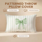 Sage Green Bow Pillow Covers 12x20, Coquette Room Decor, Preppy Pastel Green - Image 6