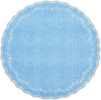 GarveeHome Round Area Rug 5ft Scalloped Washable Circle Rug - Image 6