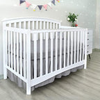 Crib Bed Skirt 14" Drop, Fits 28"x52" Crib, Adjustable - Image 5