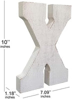 ABELOTS Large Wood Letter Distressed White Wash Alphabet Wall Décor Monogram - Image 3