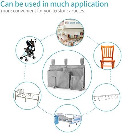 Bseash Bunk Bed Organizer, Bedside Caddy Hanging Bed Organizer Storage Bag 8 - Image 5