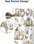 Vandarllin Fall Floral Leaves Kitchen Curtains Valances - Image 7
