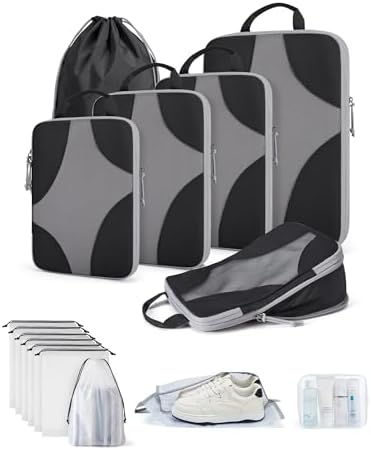 Bagsmart Compression Packing Cubes, Travel Bag Cruise Ship Essentials by BAGSMART