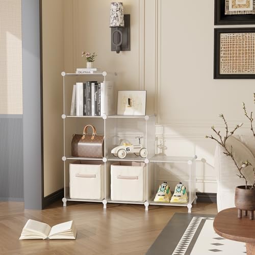 AWTATOS Cube Storage Organizer, Closet Organizers, 6 Cube Shelf - Image 2