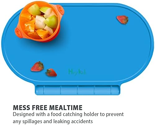 Silicone Placemat for Baby, Silicone Baby Toddlers Non-Slip Tablemats Stain - Image 3