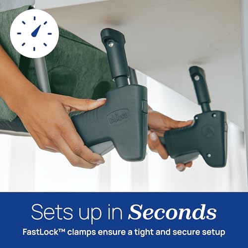 Chicco FastLock Hook-On High Chair, Portable Toddler Chair, Sets Up Fast - Image 3