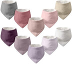 10 Pack Muslin Baby Bandana Bibs by CivaruaKids