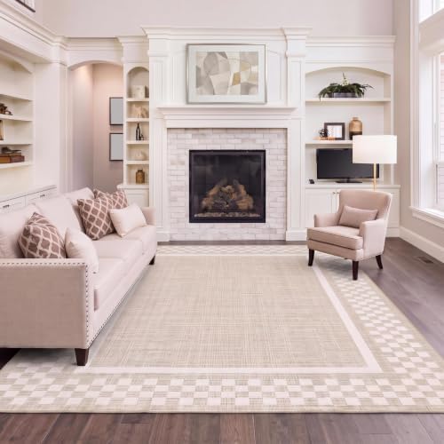 GarveeHome Modern Bordered 8x10 Washable Area Rugs by GarveeHome