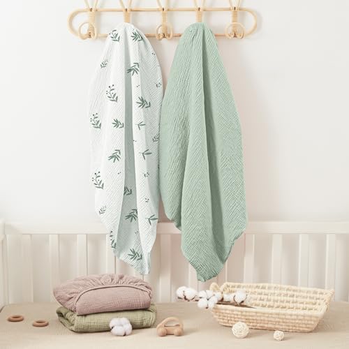 Bearmoss Muslin Crib Sheets - Image 6