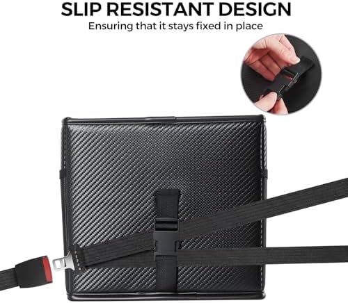 WHHMK Sturdy Leather Car Storage Support Up to 33 LB, Carbon Fiber Texture - Image 7