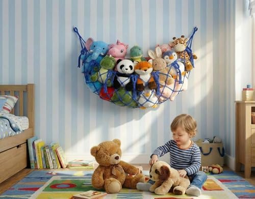 Stuffed Animal Net or Hammock for Flat Wall Mounted Handmade Macrame Toy - Image 6