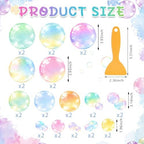 Fullhawl 30 Pcs Watercolor Bubble Non Slip Shower Stickers, Bathtub Safety - Image 2