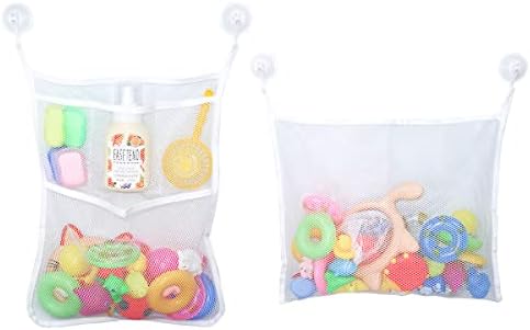 2 PCS Mesh Bathtub Toy Holder Bag, 18 x 14 Inch Bath Toy Organizer, 4 Ultra by LEEFONE