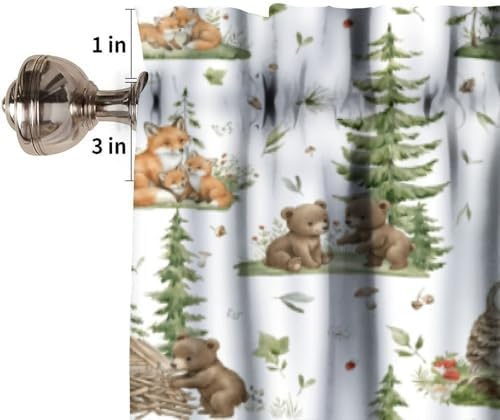 Kids Forest Animal Valance Curtain - Image 4