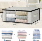 HomeHacks 4-Pack Clothes Organizer Storage Bags, 35L Storage Bins - Image 2